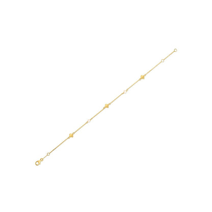 14k Yellow Gold Pearl Clover Bracelet Bids.com