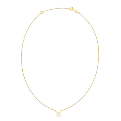 14K Yellow Gold Taurus Necklace Bids.com
