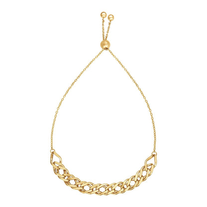 Adjustable Chain Bracelet in 14k Yellow Gold Bids.com