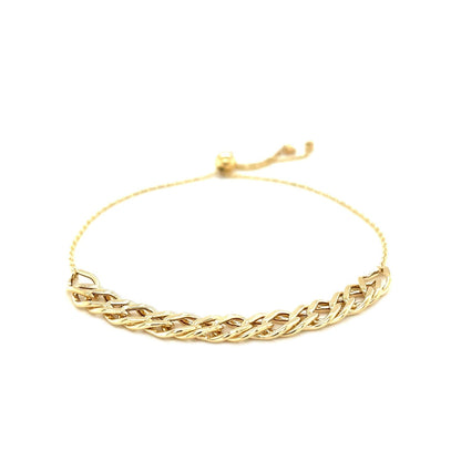 Adjustable Chain Bracelet in 14k Yellow Gold Bids.com