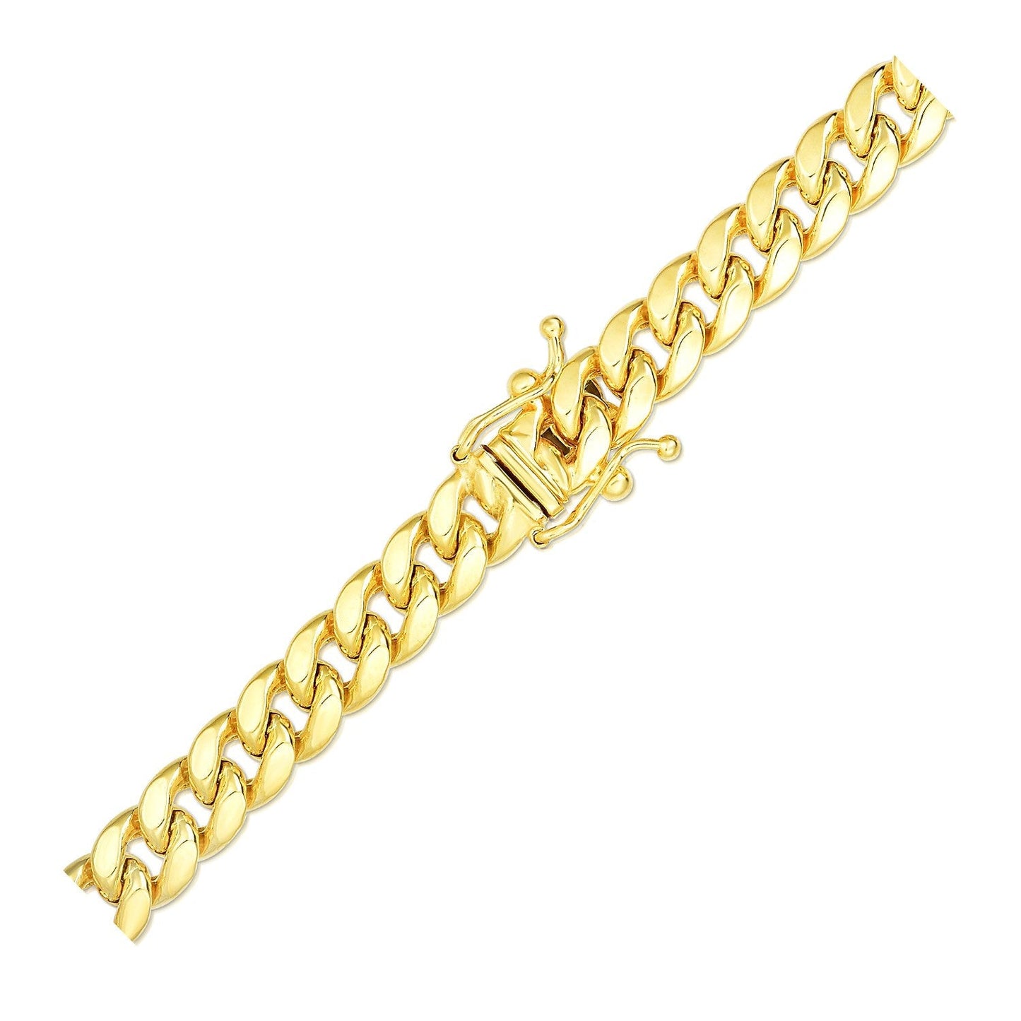 6.1mm 14k Yellow Gold Semi Solid Miami Cuban Bracelet Bids.com