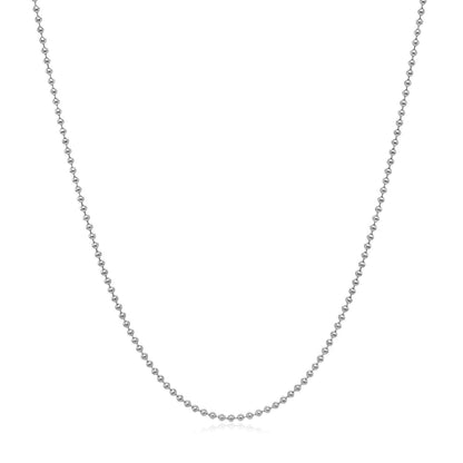 14k White Gold Bead Chain 1.0mm Bids.com