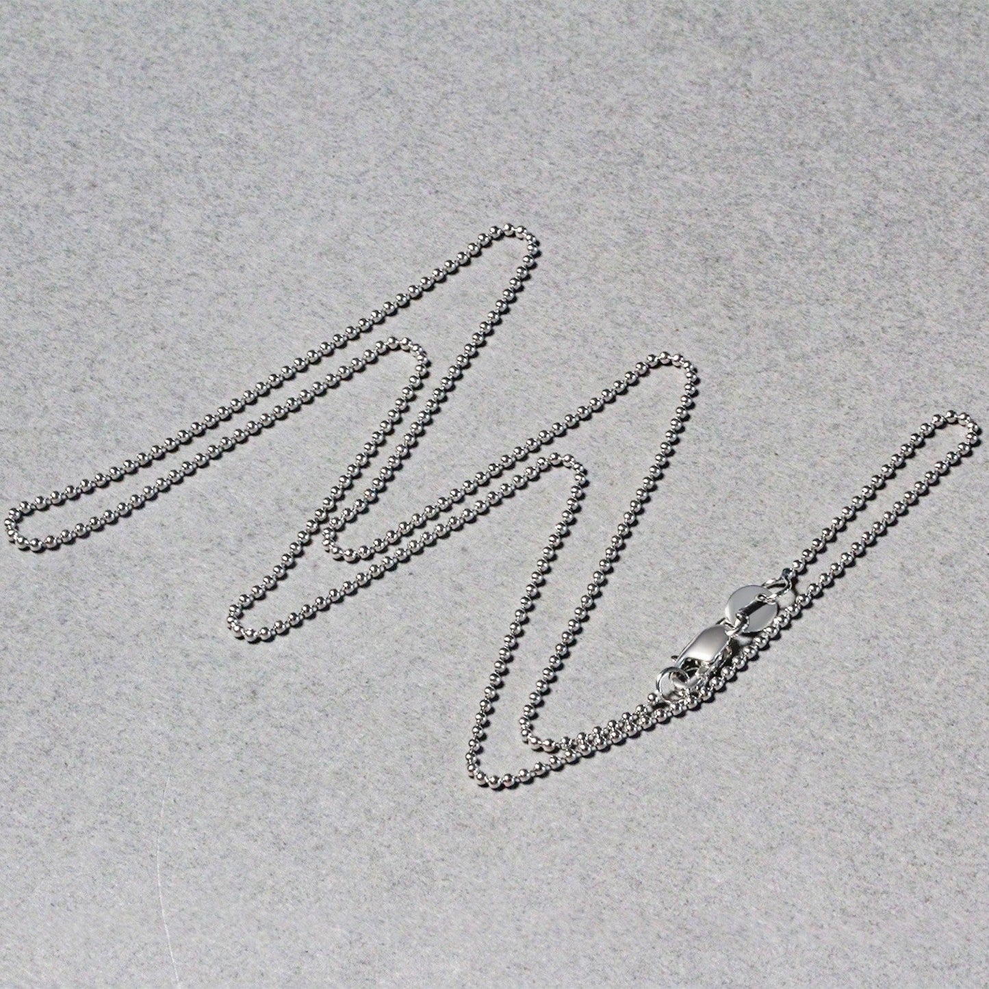 14k White Gold Bead Chain 1.0mm Bids.com