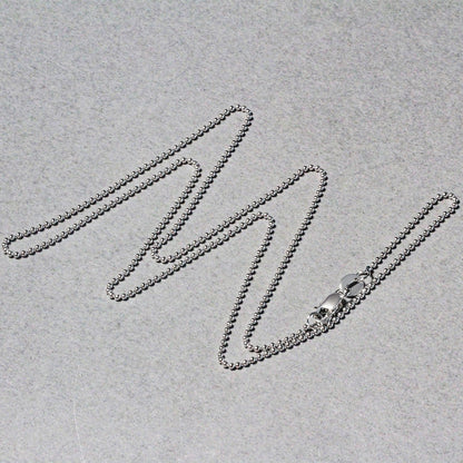 14k White Gold Bead Chain 1.0mm Bids.com