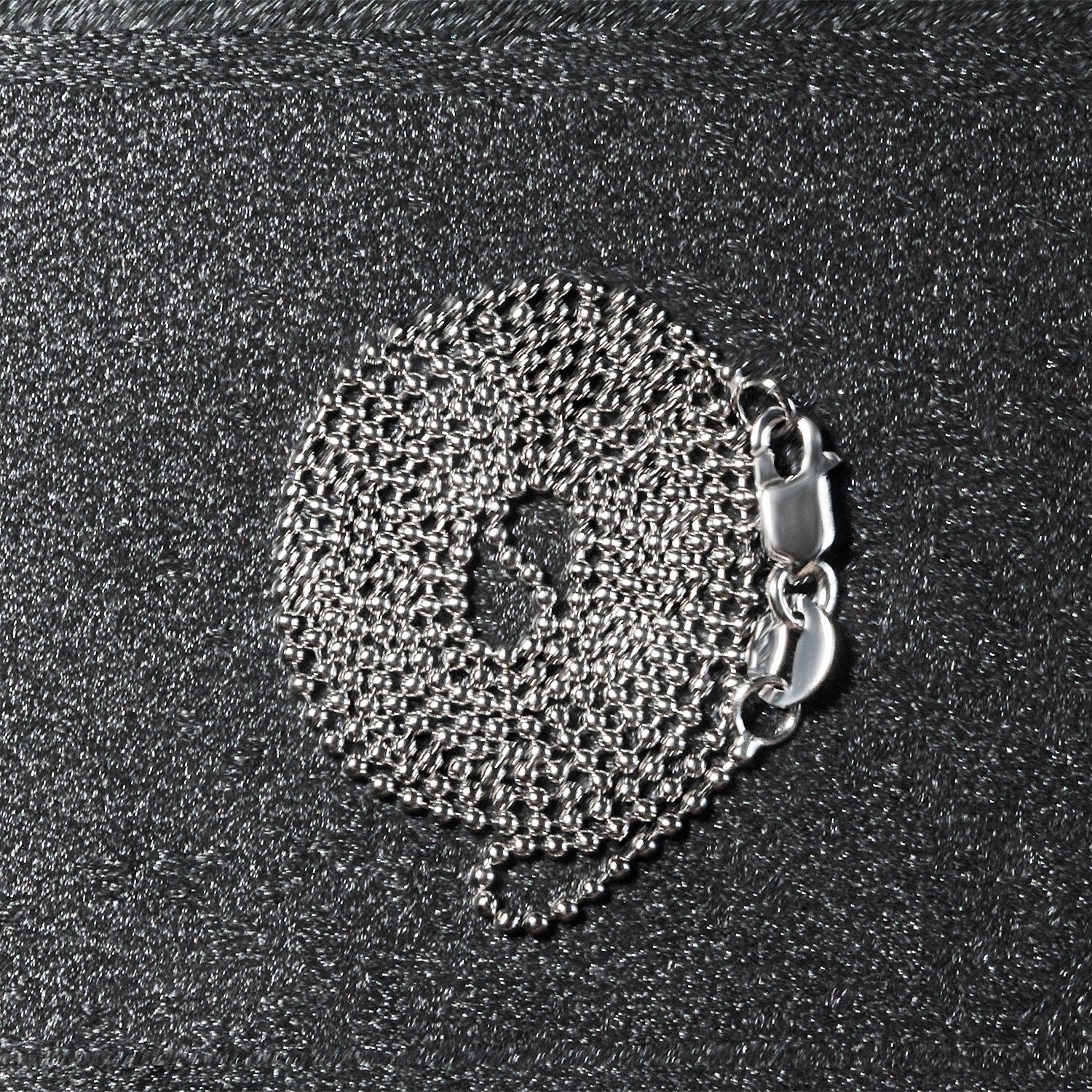 14k White Gold Bead Chain 1.0mm Bids.com