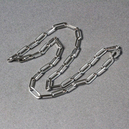 14k White Gold Bold Paperclip Chain (4.2 mm) Bids.com
