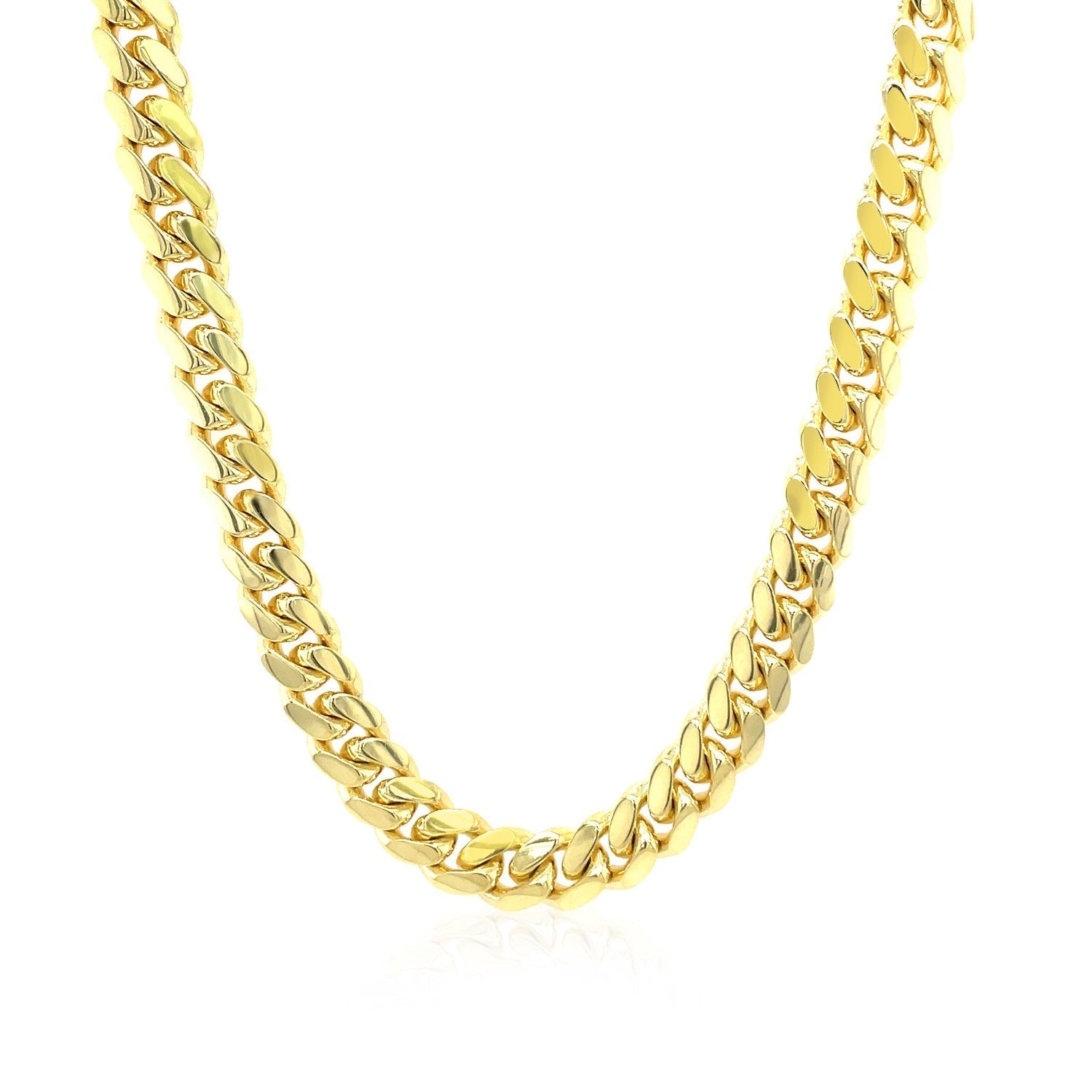 6.1mm 10k Yellow Gold Classic Miami Cuban Solid Chain Bids.com