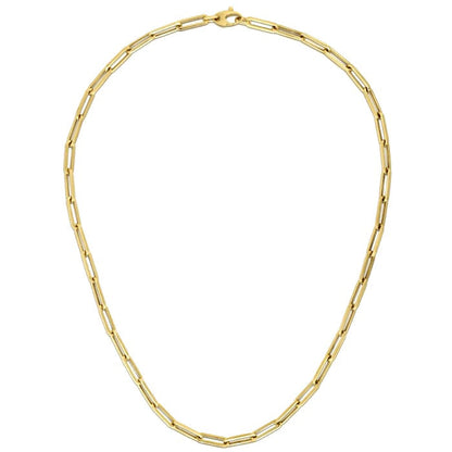14K Yellow Gold Bold Paperclip Chain (4.2 mm) Bids.com
