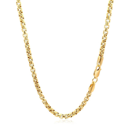3.4mm 14k Yellow Gold Round Box Chain Bids.com