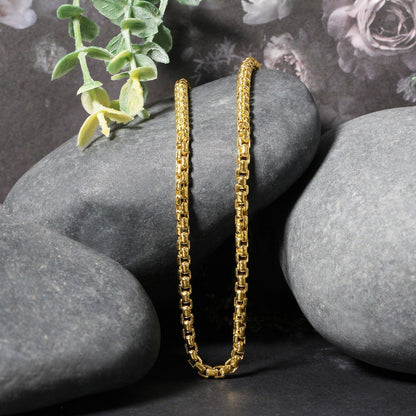 3.4mm 14k Yellow Gold Round Box Chain Bids.com