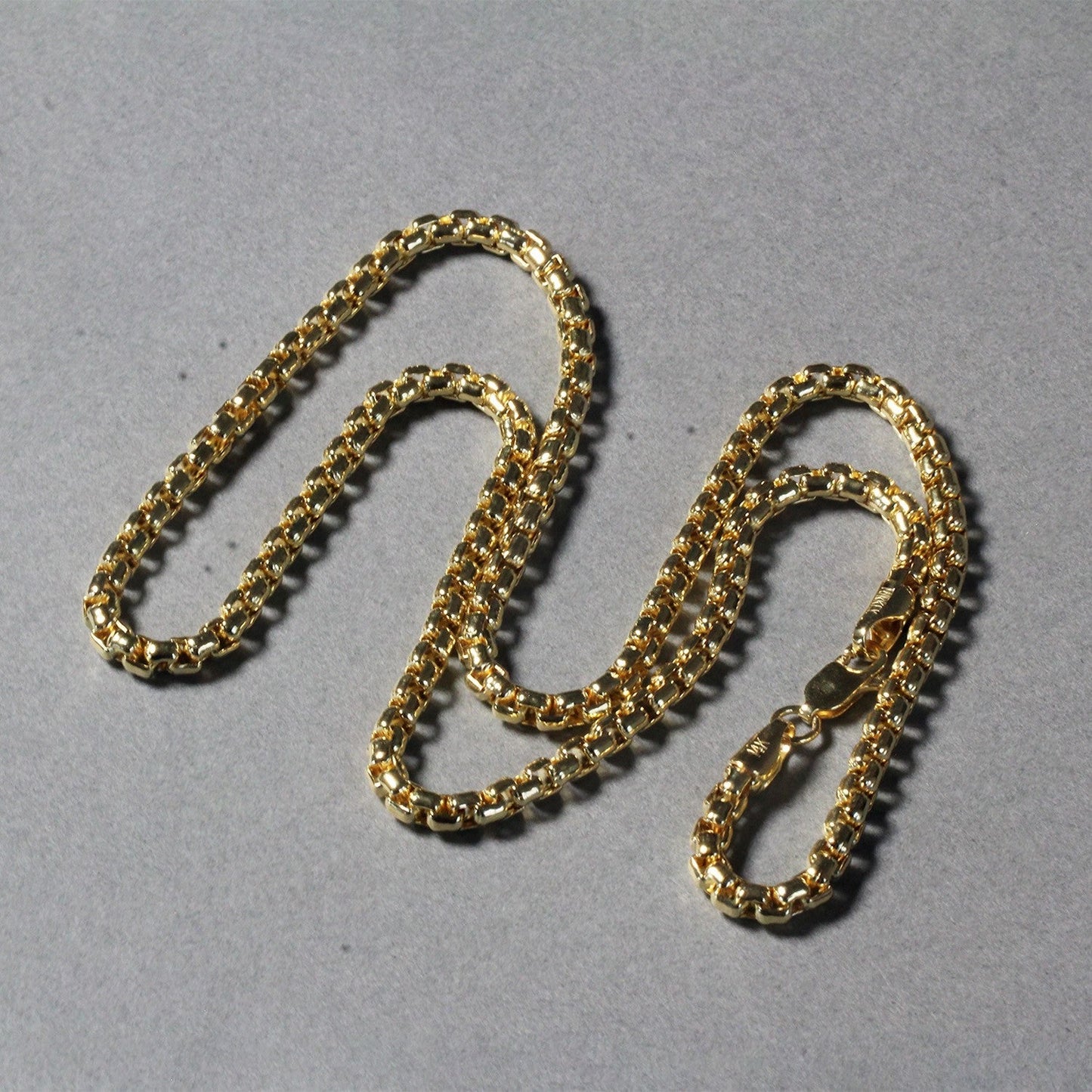 3.4mm 14k Yellow Gold Round Box Chain Bids.com