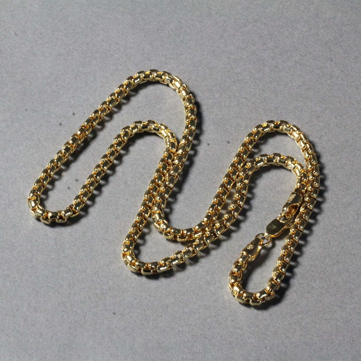 3.4mm 14k Yellow Gold Round Box Chain Bids.com