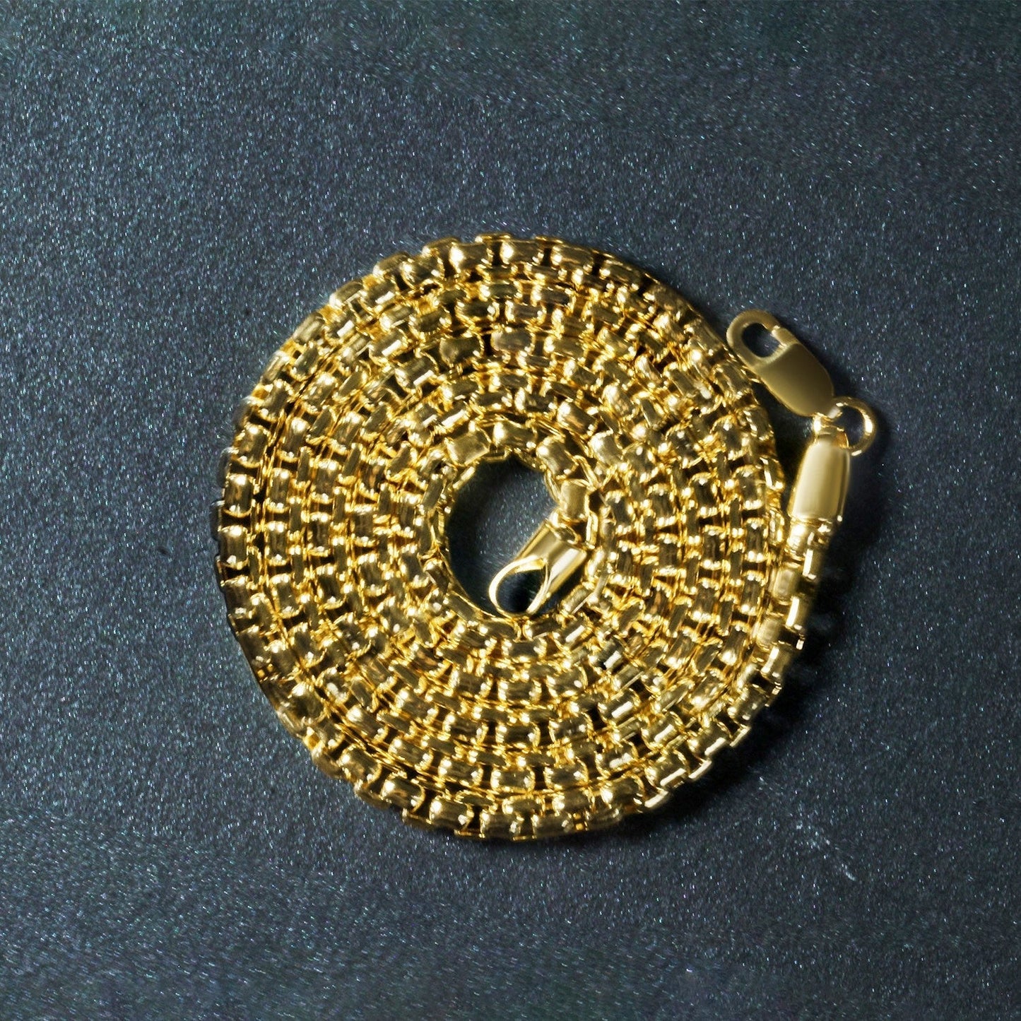 3.4mm 14k Yellow Gold Round Box Chain Bids.com