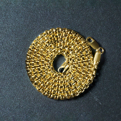 3.4mm 14k Yellow Gold Round Box Chain Bids.com