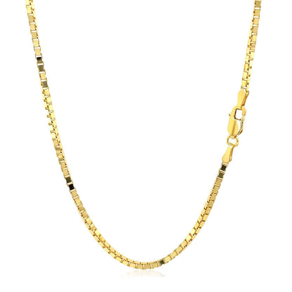 14k Yellow Gold Semi Solid Box Chain 1.6mm Bids.com