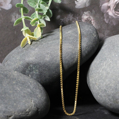 14k Yellow Gold Semi Solid Box Chain 1.6mm Bids.com