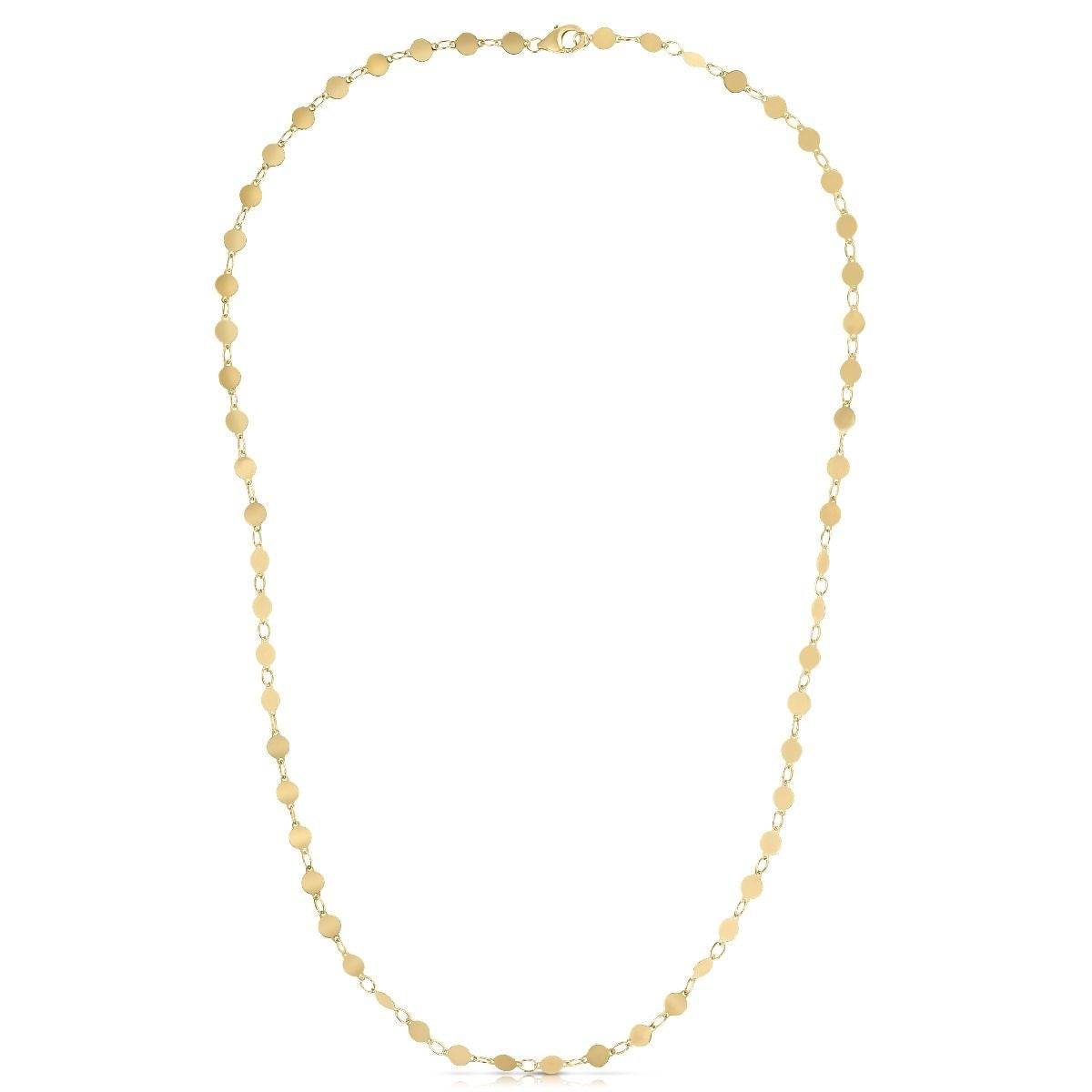 14k Yellow Gold Necklace with Polished Circles Bids.com