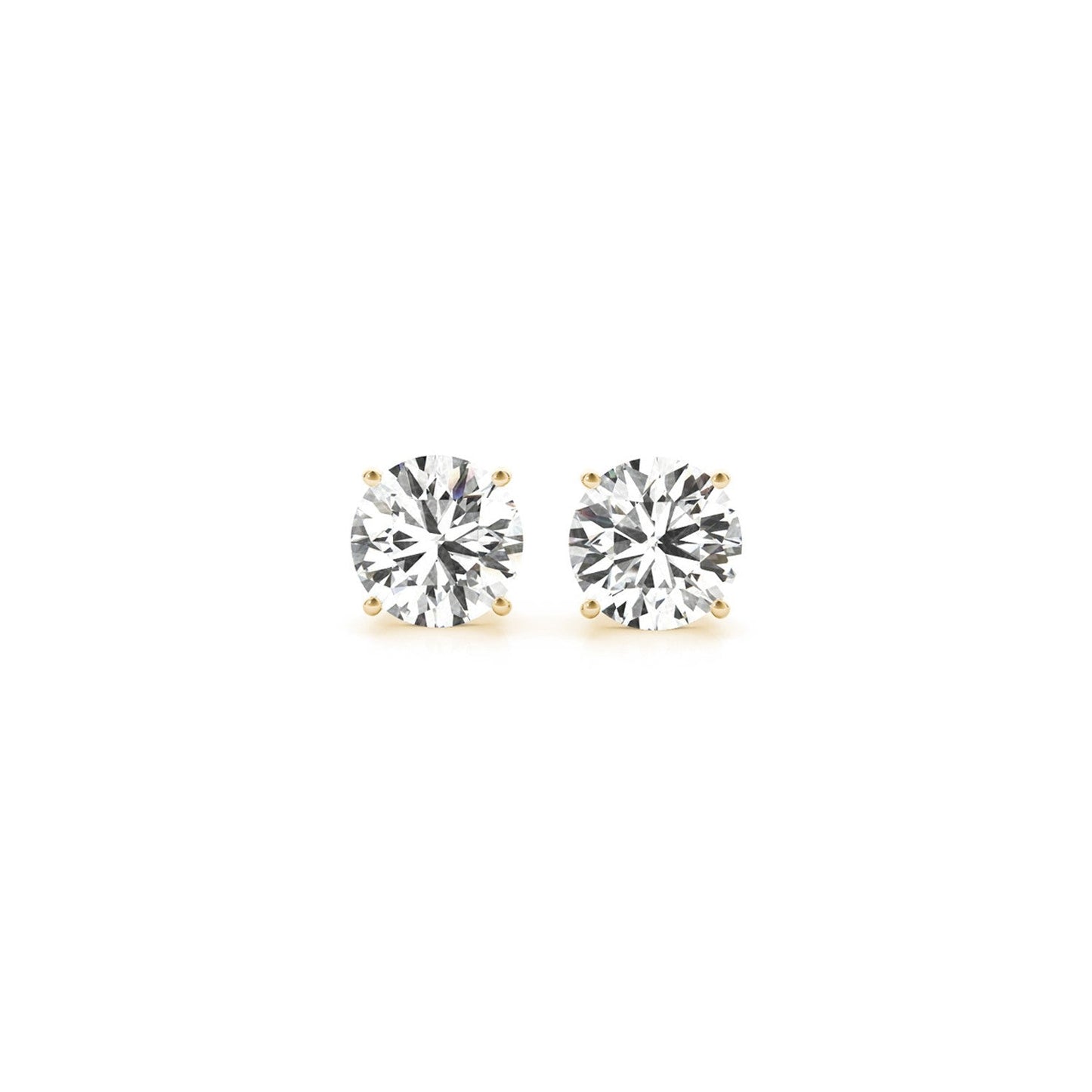 1 1/2 cttw Certified IGI Lab Grown Round Diamond Stud Earrings 14k Yellow Gold (G/VS2) Bids.com