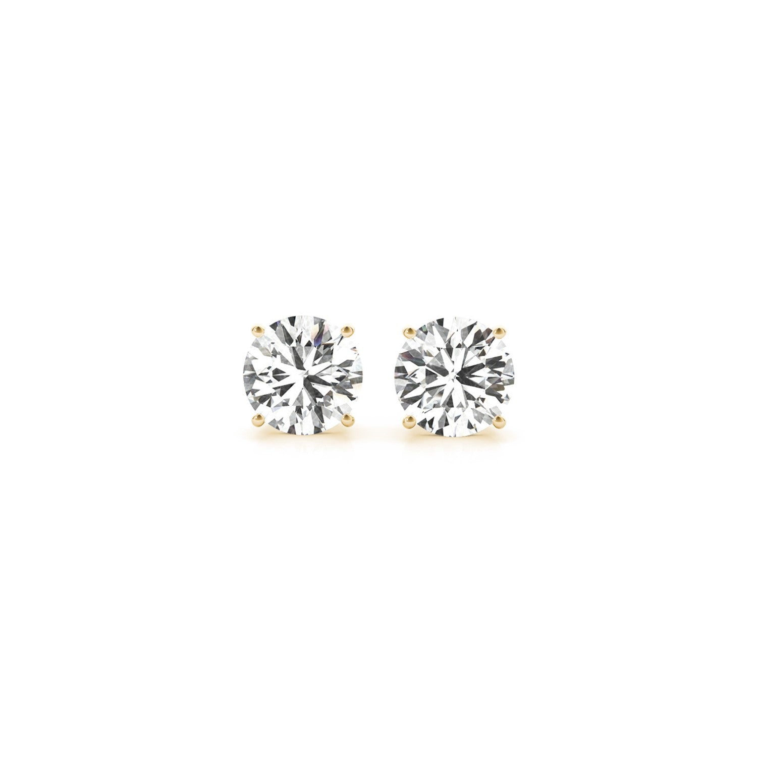 1 1/2 cttw Certified IGI Lab Grown Round Diamond Stud Earrings 14k Yellow Gold (G/VS2) Bids.com