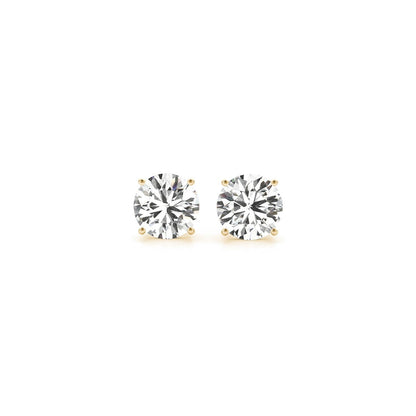 1 1/2 cttw Certified IGI Lab Grown Round Diamond Stud Earrings 14k Yellow Gold (G/VS2) Bids.com
