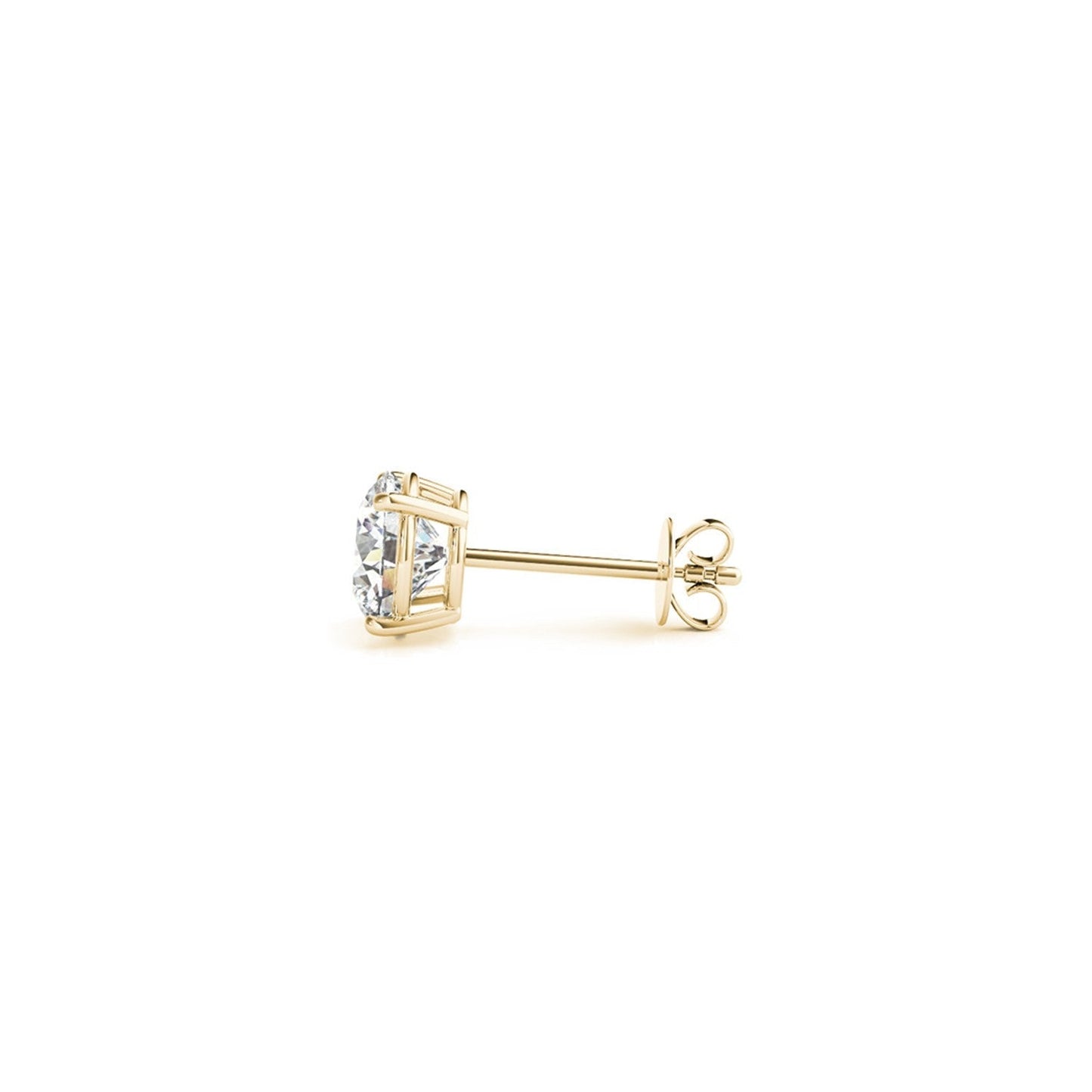 1 1/2 cttw Certified IGI Lab Grown Round Diamond Stud Earrings 14k Yellow Gold (G/VS2) Bids.com