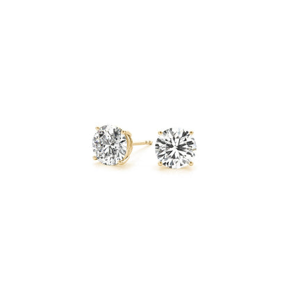 1 1/2 cttw Certified IGI Lab Grown Round Diamond Stud Earrings 14k Yellow Gold (G/VS2) Bids.com