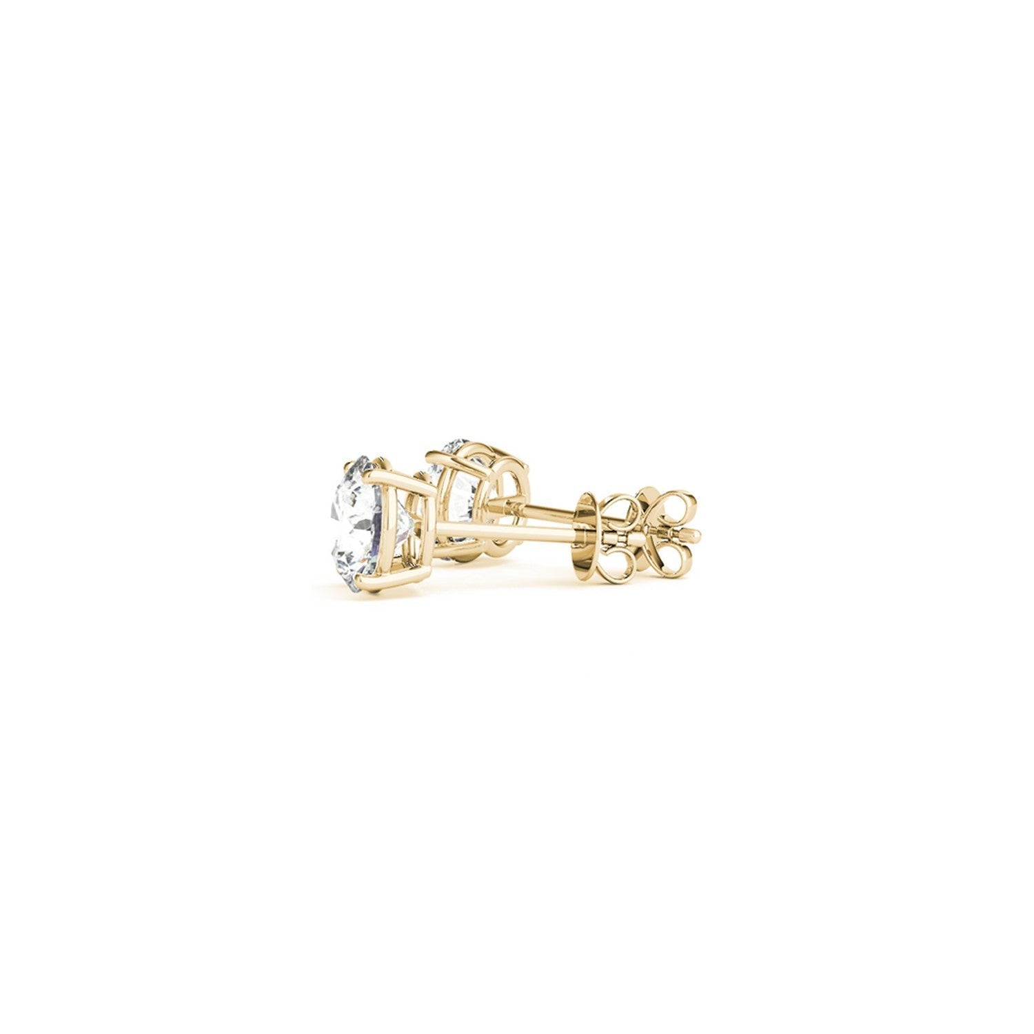 1 1/2 cttw Certified IGI Lab Grown Round Diamond Stud Earrings 14k Yellow Gold (G/VS2) Bids.com