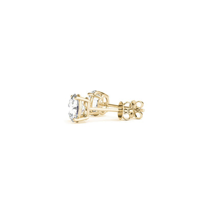 1 1/2 cttw Certified IGI Lab Grown Round Diamond Stud Earrings 14k Yellow Gold (G/VS2) Bids.com