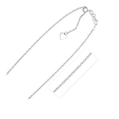 Sterling Silver 1.5mm Adjustable Rope Chain Bids.com