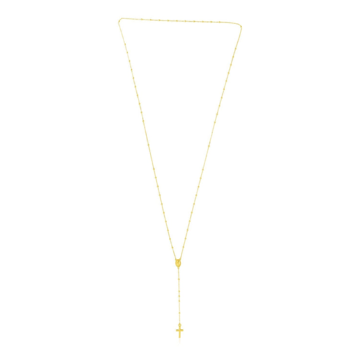 14k Yellow Gold Rosary Necklace Bids.com