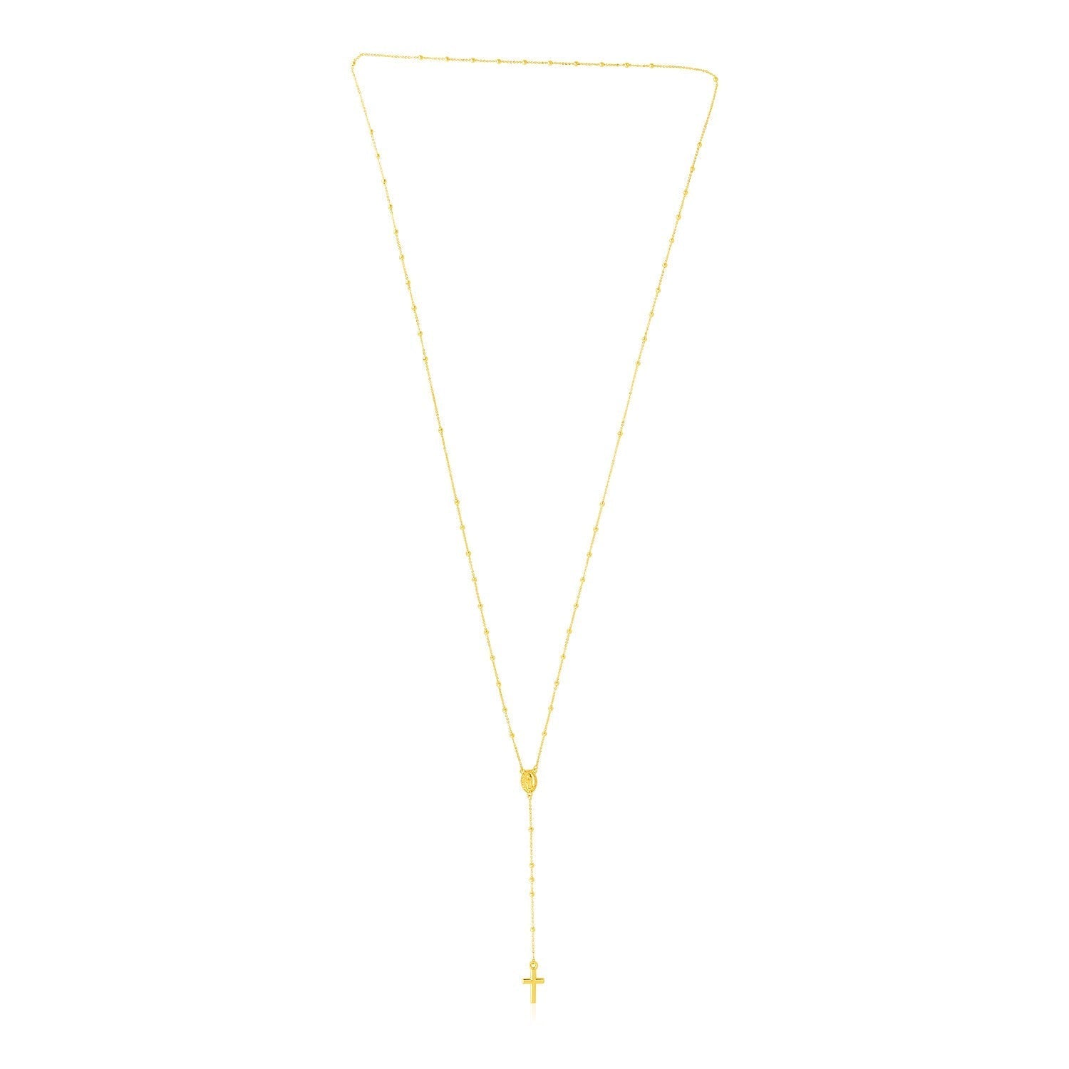 14k Yellow Gold Rosary Necklace Bids.com