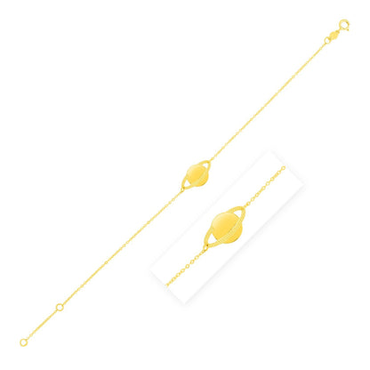14K Yellow Gold Saturn Bracelet Bids.com