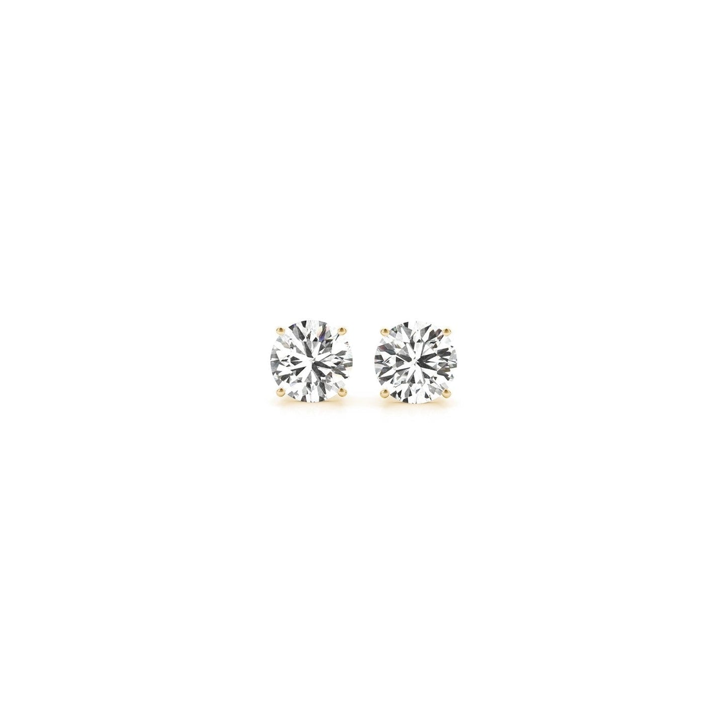 1/2 cttw Lab Grown Round Diamond Stud Earrings 14k Yellow Gold (G/VS2) Bids.com