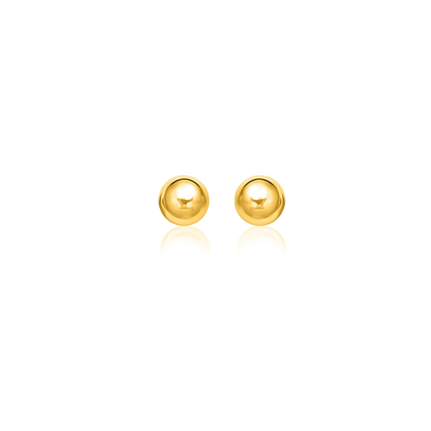 14k Yellow Gold Spherical Stud Earrings (8.0 mm) Bids.com