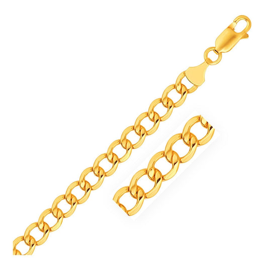 10k Yellow Gold Lite Curb Bracelet (6.20 mm) Bids.com