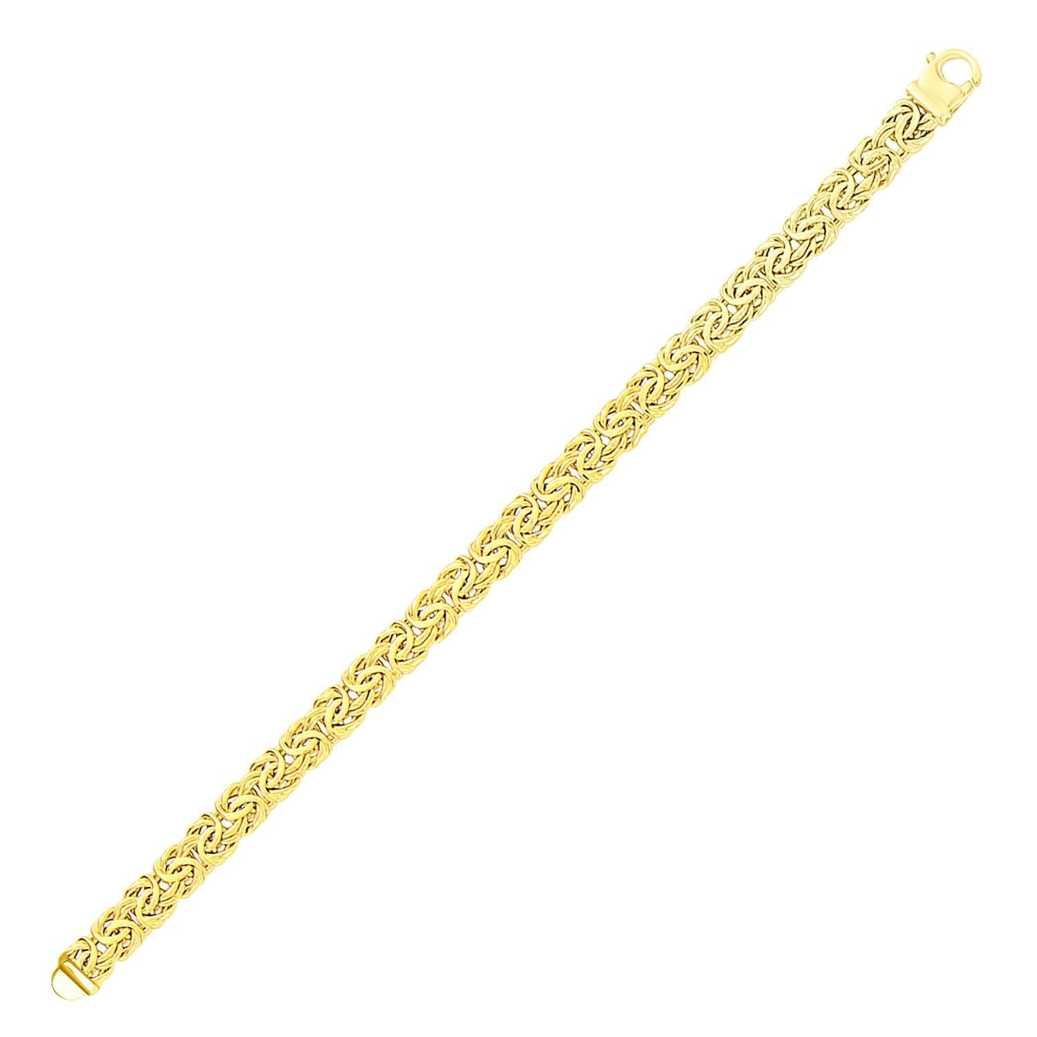14k Yellow Gold Byzantine Style Chain Bracelet Bids.com