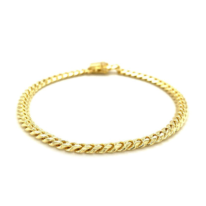 10k Yellow Gold Classic Miami Cuban Solid Bracelet (4.90 mm) Bids.com