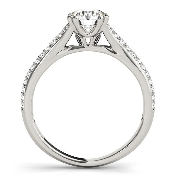 14k White Gold Double Prong Multirow Band Diamond Engagement Ring (1 1/8 cttw) Bids.com