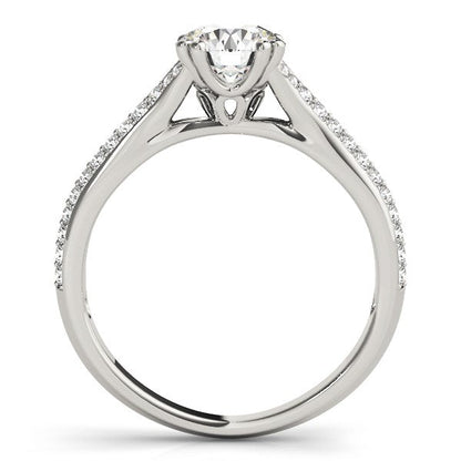 14k White Gold Double Prong Multirow Band Diamond Engagement Ring (1 1/8 cttw) Bids.com