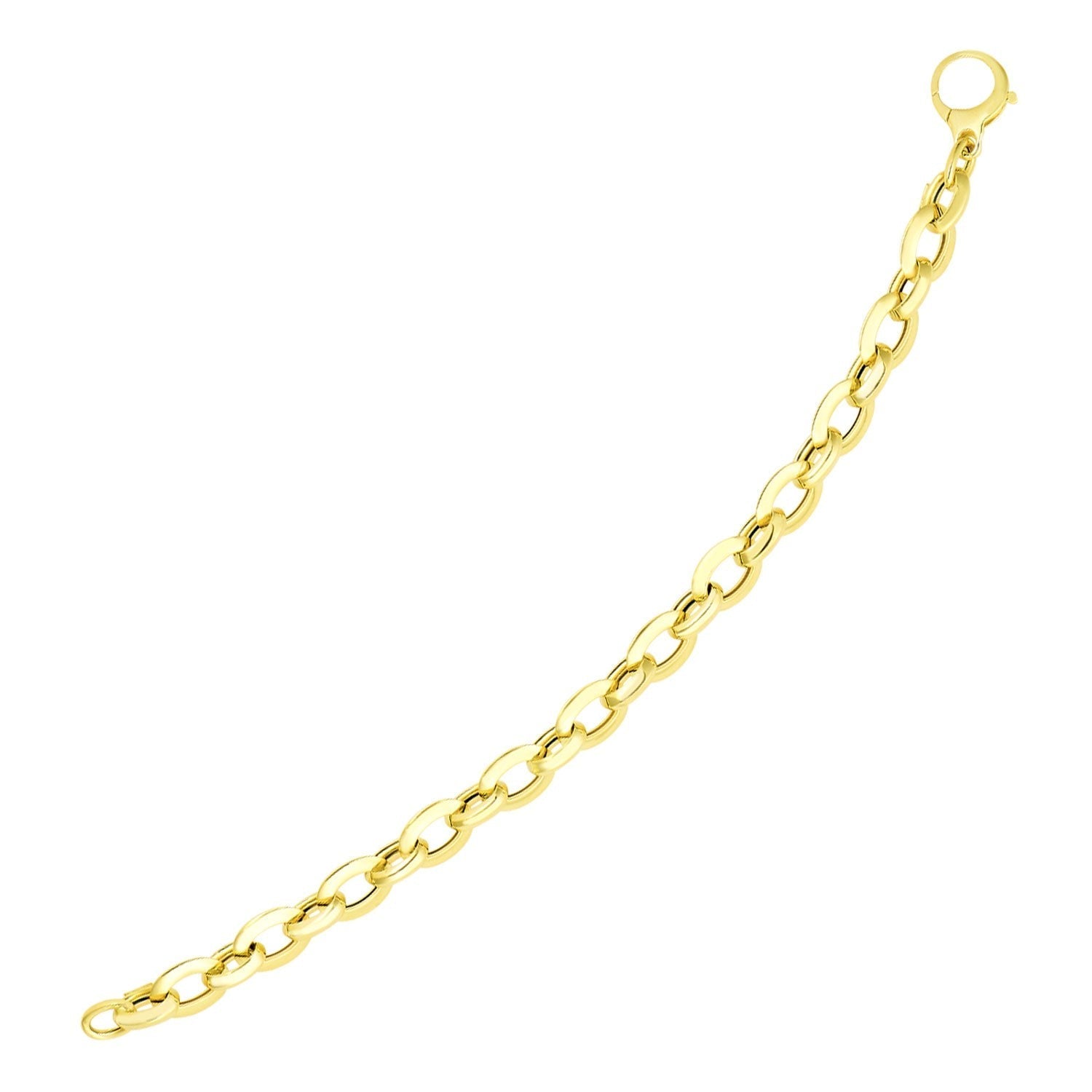 14k Yellow Gold Cable Chain Design Bracelet Bids.com