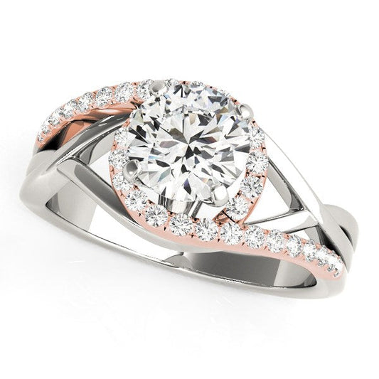 14k White And Rose Gold Bypass Diamond Engagement Ring (1 1/4 cttw) Bids.com