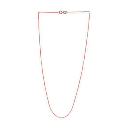 Adjustable Cable Chain in 14k Rose Gold (0.97 mm) Bids.com