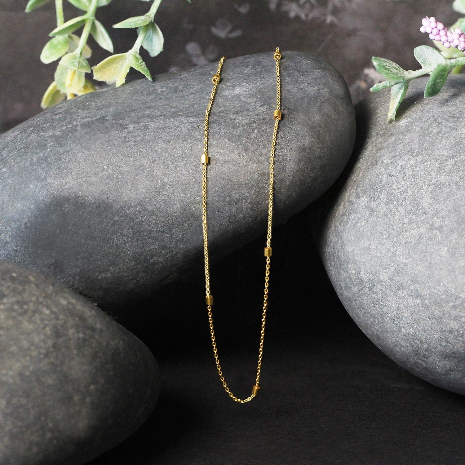 Bead Links Pendant Chain in 14k Yellow Gold (1.5mm) Bids.com
