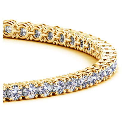 Lab Grown Round Diamond Tennis Bracelet in 14k Yellow Gold (5 cctw  F/G  VS2/SI1) Bids.com