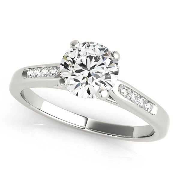14k White Gold Single Row Diamond Engagement Ring (1 cttw) Bids.com