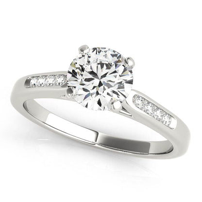 14k White Gold Single Row Diamond Engagement Ring (1 cttw) Bids.com