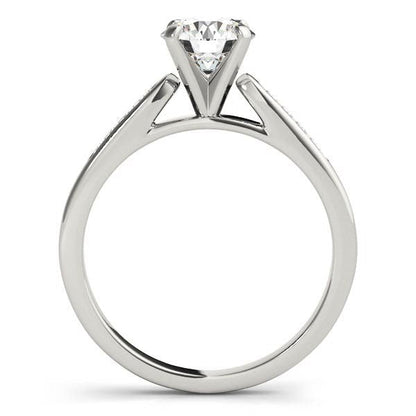 14k White Gold Single Row Diamond Engagement Ring (1 cttw) Bids.com