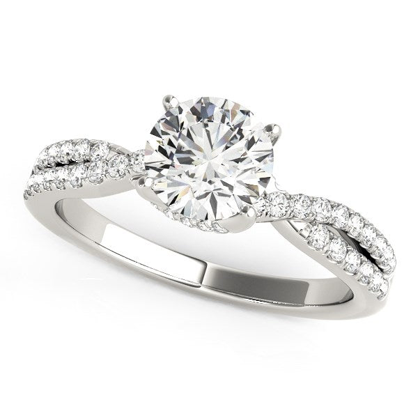 14k White Gold Fancy Prong Split Shank Diamond Engagement Ring (1 1/4 cttw) Bids.com