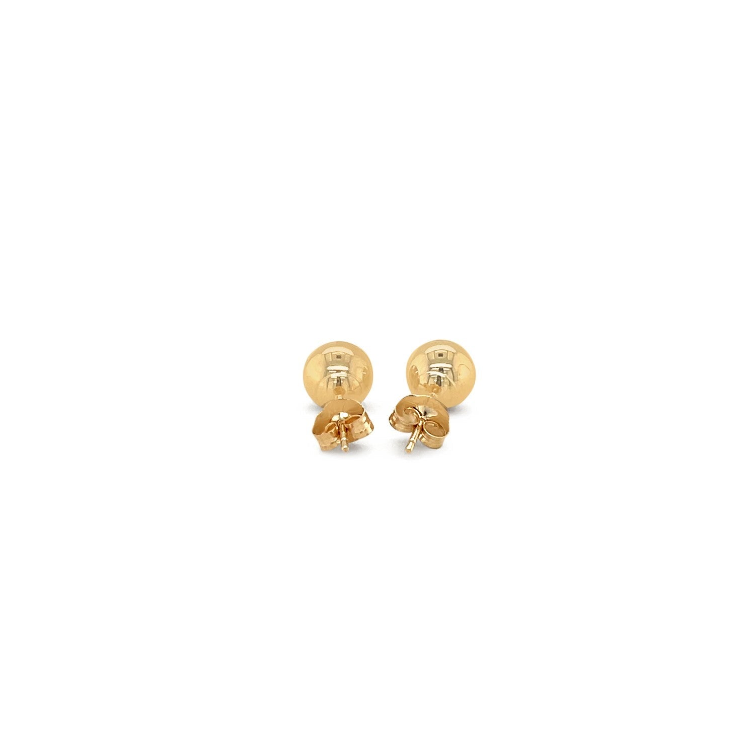14k Yellow Gold Round Stud Earrings (6.0 mm) Bids.com