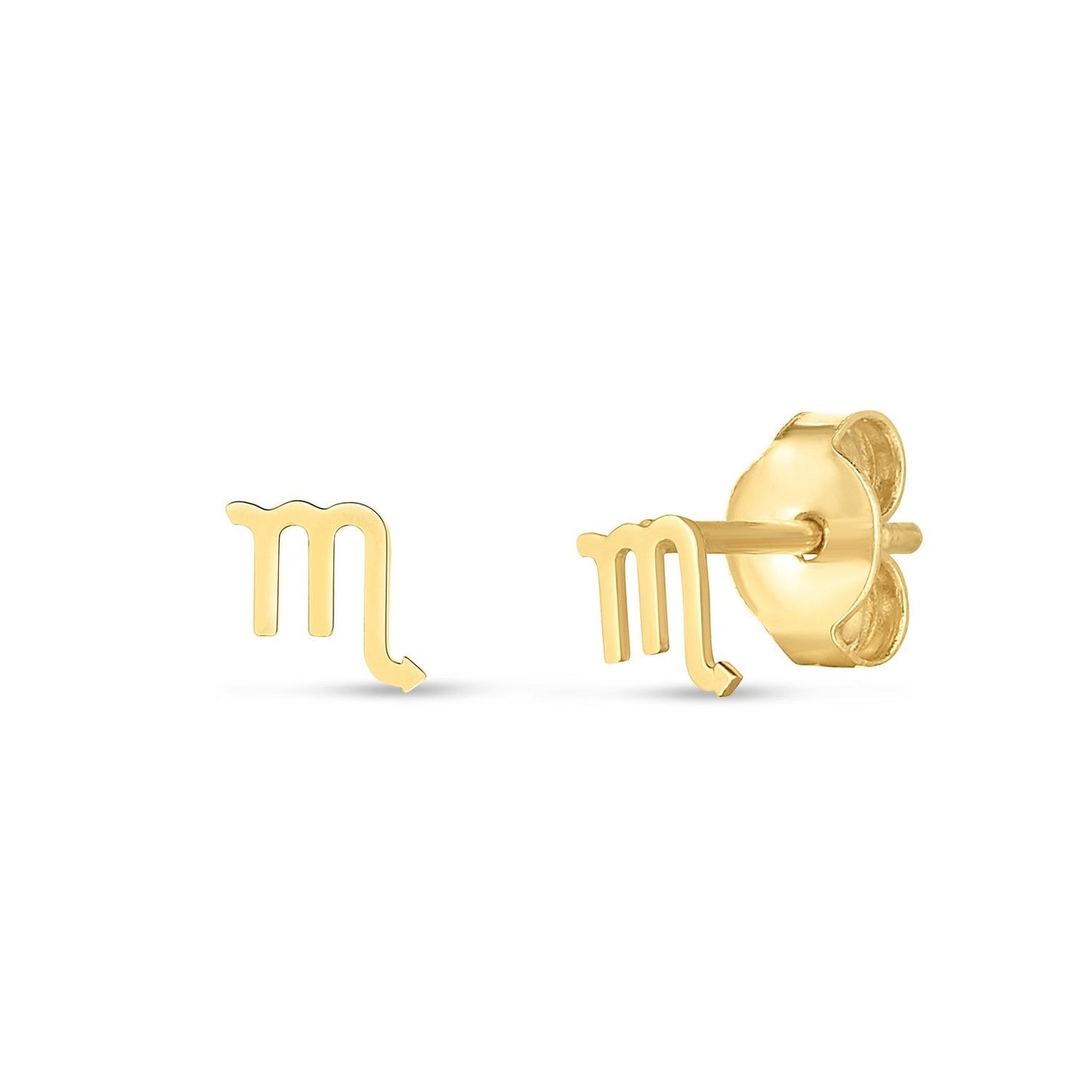 14k Yellow Gold Scorpio Stud Earrings Bids.com